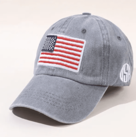 New baseball hat washed and made old letters peaked cap tide men and women American flag cotton multicolor hat